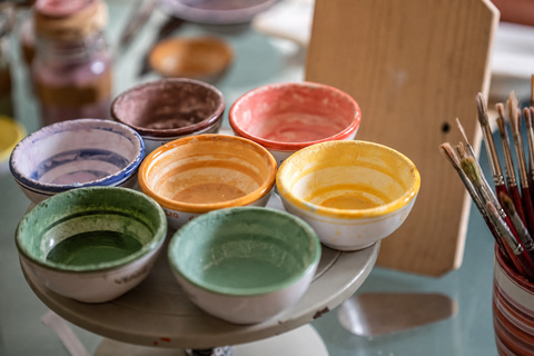 Cagli: Plate painting workshop with Le Cerquate decoration