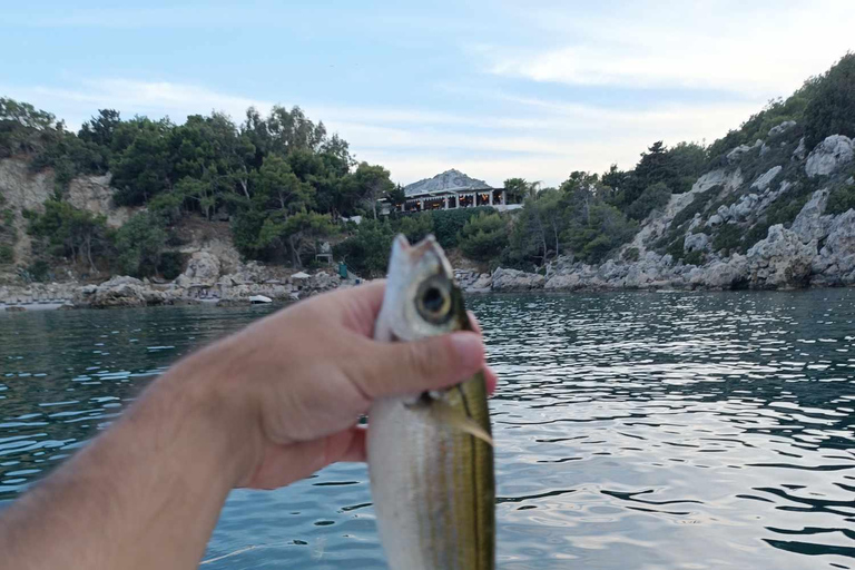 Rhodos: 4 uur durende privéboottocht met visuitrustingRhodes: Privéboottocht van 4 uur om te vissen, inclusief uitrusting