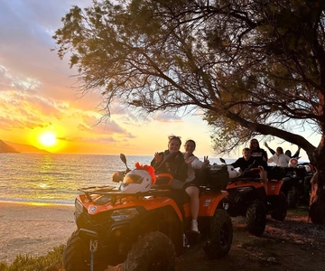 Kreeta: Auringonlasku tai Aamun Quad safari . Paikallisten tuotteiden maistelu