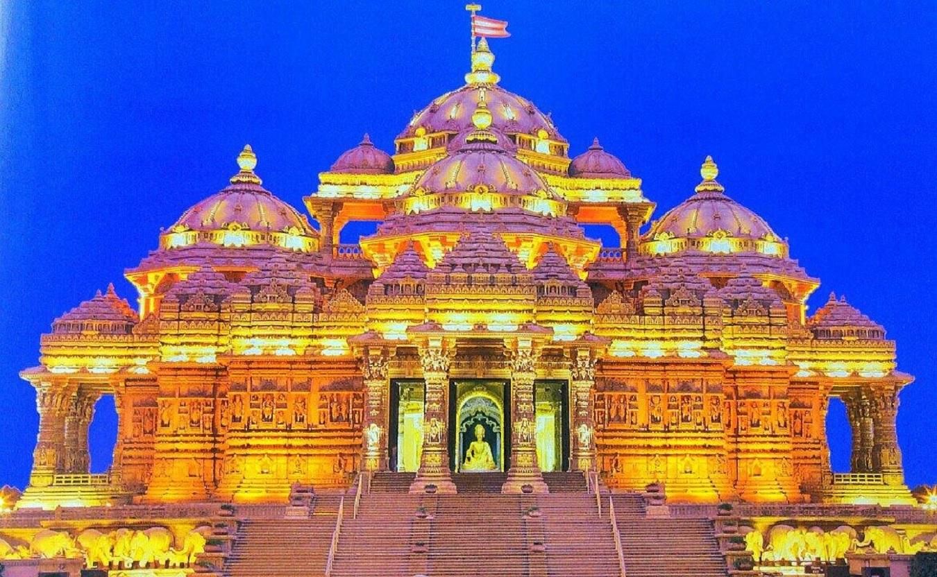 Delhi: Akshardham – 2-stündige geführte Abend-Licht- und Soundshow