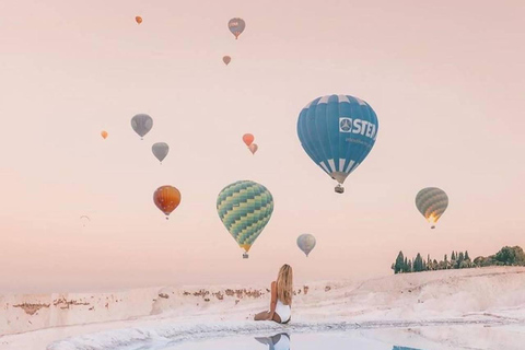 From Kusadası: Pamukkale Day Trip w/Optional Balloon FlightKusadası Pamukkale Day Trip w/Lunch &amp; Hotel Pickup