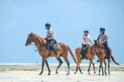 Randonnée à cheval sur la plage de Zanzibar