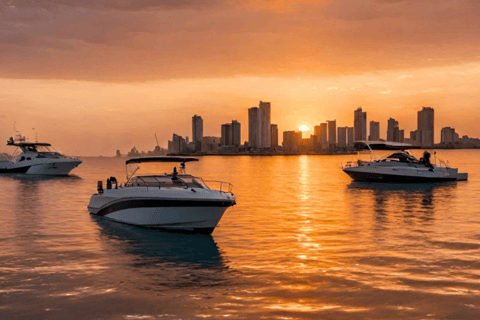 Cartagena: Speedboat Sunset Cruise w Open Bar & After Party Speedboat Cruise & Nightlife After Party