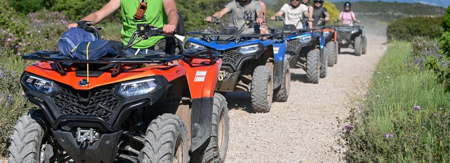 Trogir, Žedno : île de Čiovo, circuit 100 % tout-terrain en quad