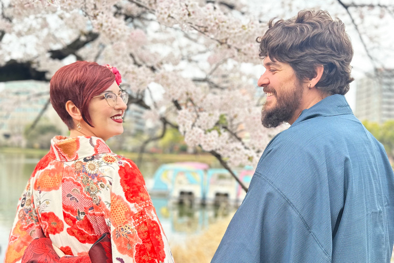 Tokio: Kimono-dressing, wandelen en fotografiesessie