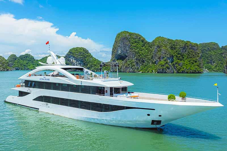 Discover Halong Bay with 5-star Leona Cruise Day Tour Pick up from Hanoi by Dcar Limousine