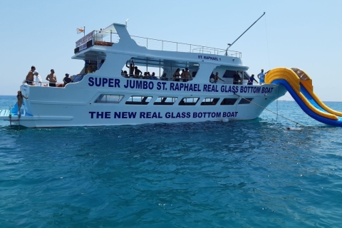 Super Jumbo St. Raphael Barco con fondo de cristal - Excursión de 2,5 horasExcursión de 2,5 horas en barco con fondo de cristal, snorkel, deslizamiento y diversión