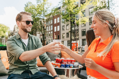 Amsterdam : Croisière en bateau ouvert avec option boissons illimitéesLieu de rendez-vous à la Maison d'Anne Frank sans boissons