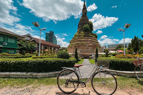 Vientiane: Guided City Bike Tour with Coffee & Lunch Vientiane| 4 Hours Guided City Bicycle Tour