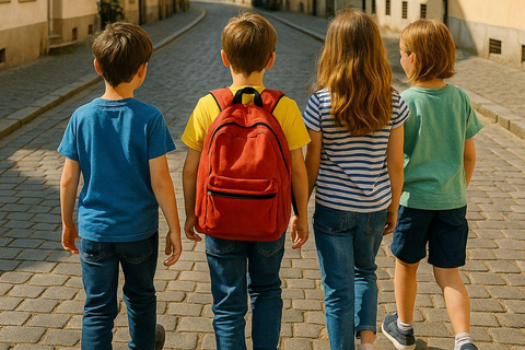 Tour enigmistico per bambini con zaino enigmistico Bamberg: il Sams