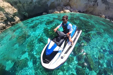 Da Mellieħa: Tour di Comino, Laguna Blu e Gozo in moto d'acqua
