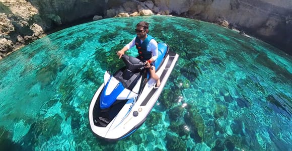 From Mellieħa: Comino, Blue Lagoon, and Gozo Jet Ski Tour