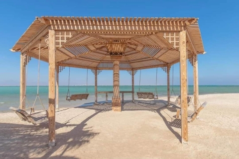 Hurghada : Plongée en apnée, plongée, parachute ascensionnel et île d'Orange avec déjeuner
