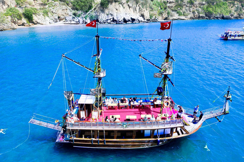 Antalya: Düden Waterfalls Boat Trip with Lunch & Drinks Scenic Boat Tour/No Transfer