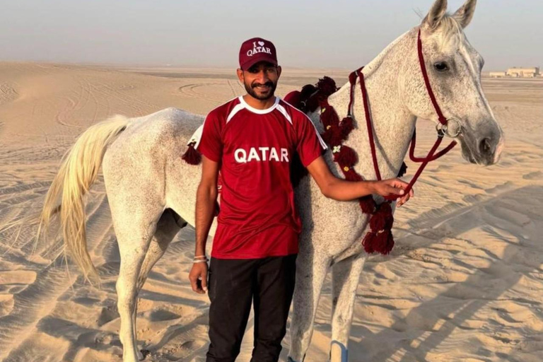 Doha: Private 3 hr adventure with Arabian Horses and Falcon