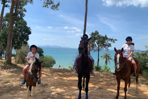 Krabi: Paseos a caballo en la playa de Klong Muang2 horas de viaje