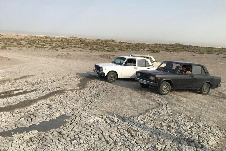 Baku: Gobustan, Mud Volcano, Fire Temple & Burning Mountain Group Tour without Entrance Fees