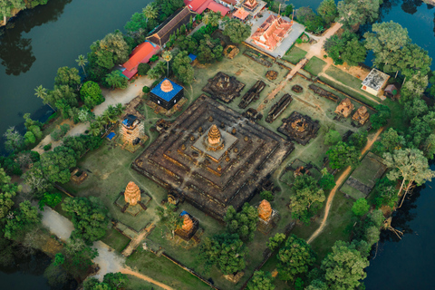 De Krong Siem Reap: Passeio de balão de ar quente em Angkor com serviço de busca