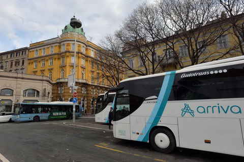 Zagreb : Transfert en bus de/à RijekaBillet de bus simple de Zagreb à Rijeka