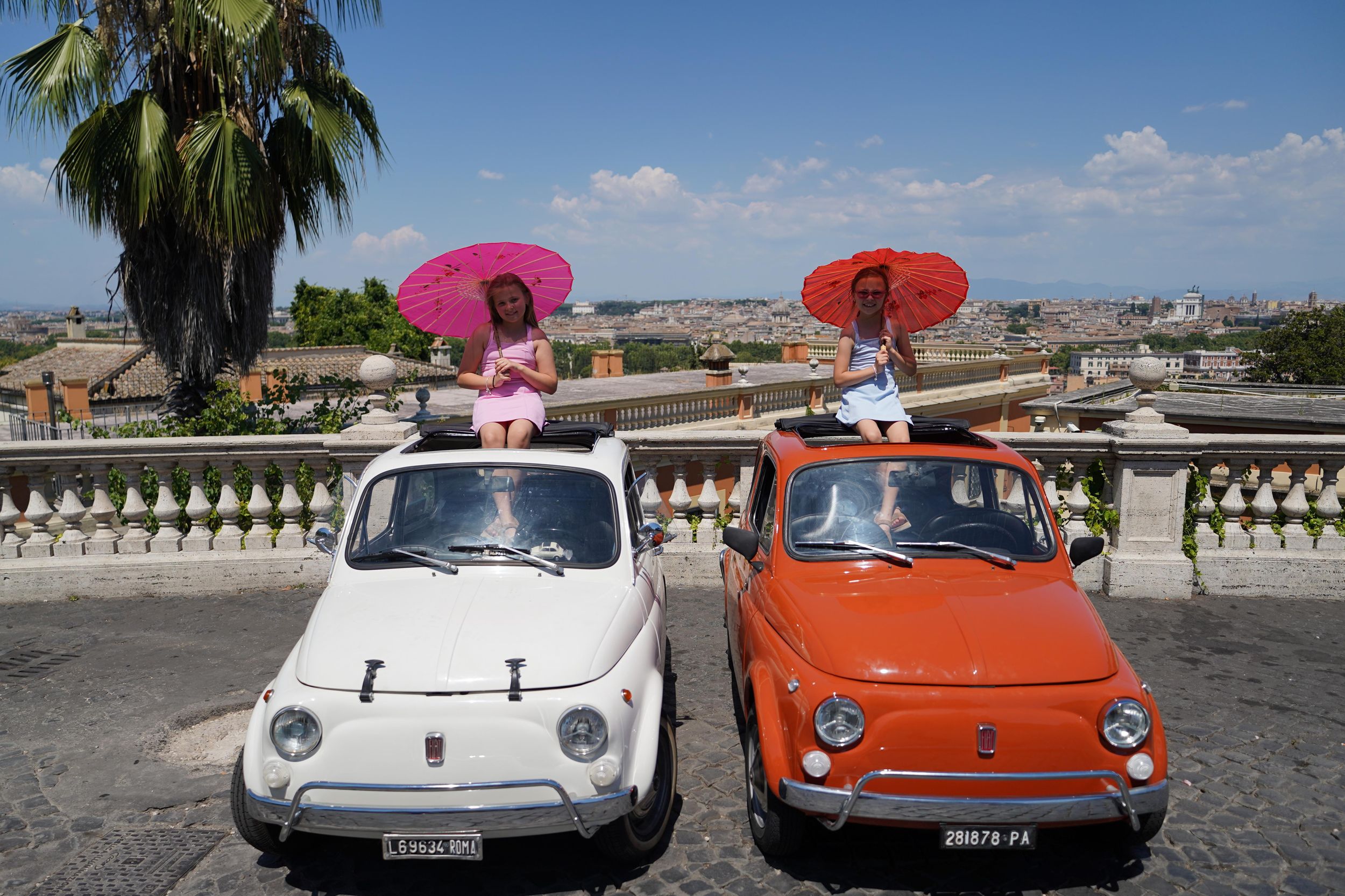 Rom: Stadtführung im Retro-Fiat 500 mit Fotostopps