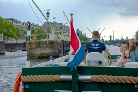 Amsterdam : La toute nouvelle croisière sur les canaux avec un vin, une bière ou un sodaAmsterdam : Croisière élégante sur les canaux avec une bière, un vin ou un soda