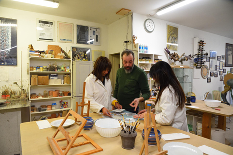 Mugello, Tuscany. Majolica decoration technique workshop. The majolica technique: a ceramic decoration wokshop.