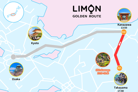 ◉One Way Bus Transportation Kanazawa Shirakawago to Takayama One Way Bus Transportation Kanazawa Shirakawa-go to Takayama