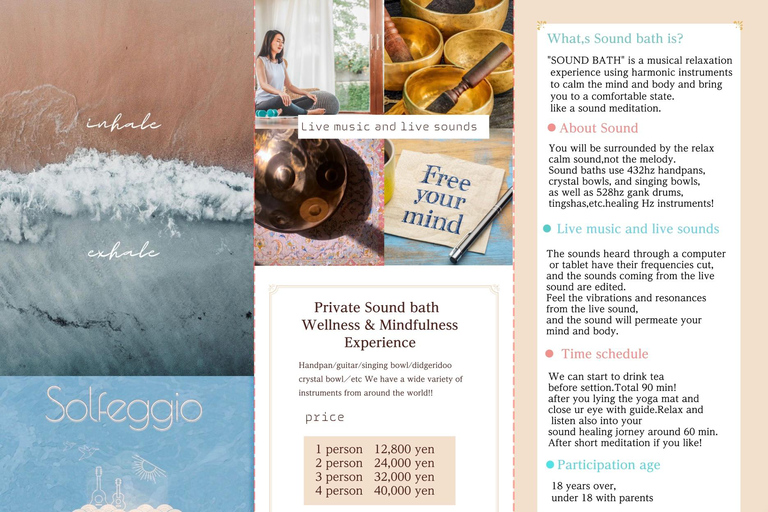 Beppu: Sound Bath Wellness Retreat at Ocean View Studio Private Sound Bath Wellness Retreat at Ocean View Studio