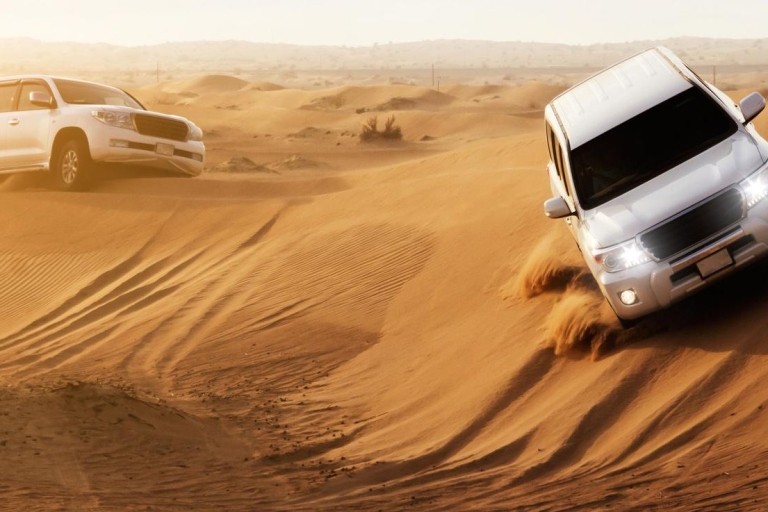 Safari dans le désert, promenade à dos de chameau, planche à sable et excursion en mer intérieureSafari, Dune Bashing, Camel Ride, Sandboard & Inland sea tour