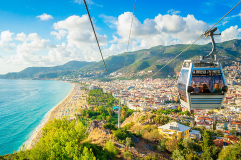 Da Alanya: Tour panoramico di mezza giornata della città con la funiviaTour della città di Alanya con biglietto per la funivia incluso