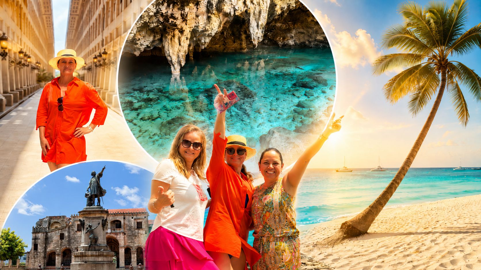 Santo Domingo: Zona Colonial, Leuchtturm, Los Tres Ojos und Playa Boca Chica VIP