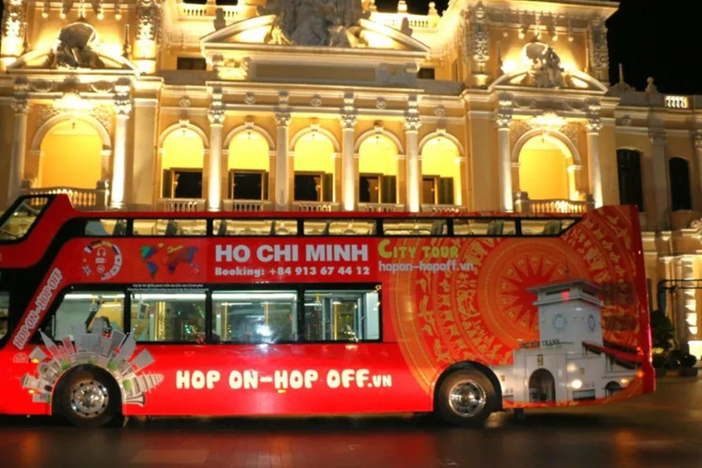 HCMC: Evening Night Lights Tour by Double-Decker Bus