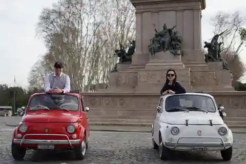 Rom: Udforskning af byen i en retro Fiat 500 med fotostop