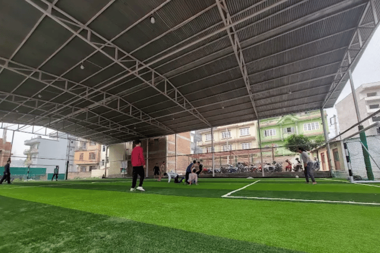 Local Football Game with Young Nepali Youths