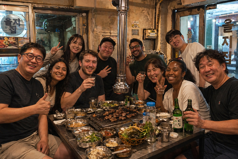 Korean BBQ Night Tour with Market Alleys and Local Stories