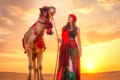 Sunset Hurghada Camel Ride Tour Desert & Beach With Sea Veiw Camel Ride Tour for 2-Hours with Dinner, Show, & Stargazing