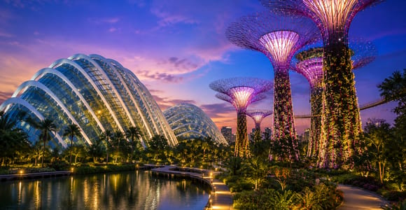 Singapore Night River Cruise, 2 Shows, Flower & Cloud Domes