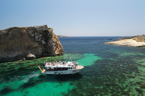 Comino Blue Lagoon &amp; Crystal Lagoon - 3 Bay Cruise