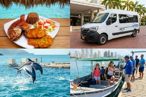 Santa Marta: Playa Blanca Boat Trip with Lunch Options White Beach and Aquarium with English-speaking Guide