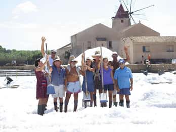 Visite guidée des salines de Marsala et de la récolte du sel.
