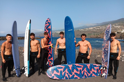 Puerto de la Cruz: Surf 2hrs session rent at Martianez Beach