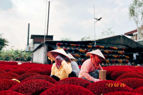 Hanoi: Incense Village, Conical Hat, Lacquer Art-SMALL GROUP PRIVATE Half Day- Incense Village- Hat Village- Train Street