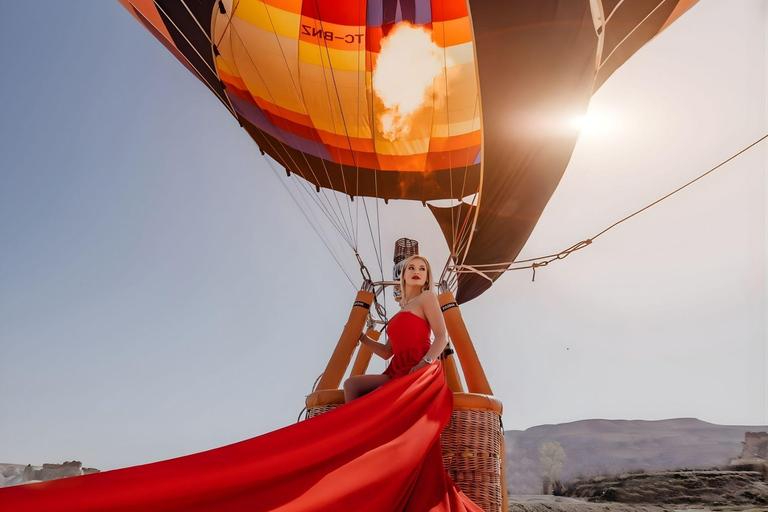 Cappadocia: Private Photo Shoot with Flying Dress & Horses Horse Photo Shoot Experience