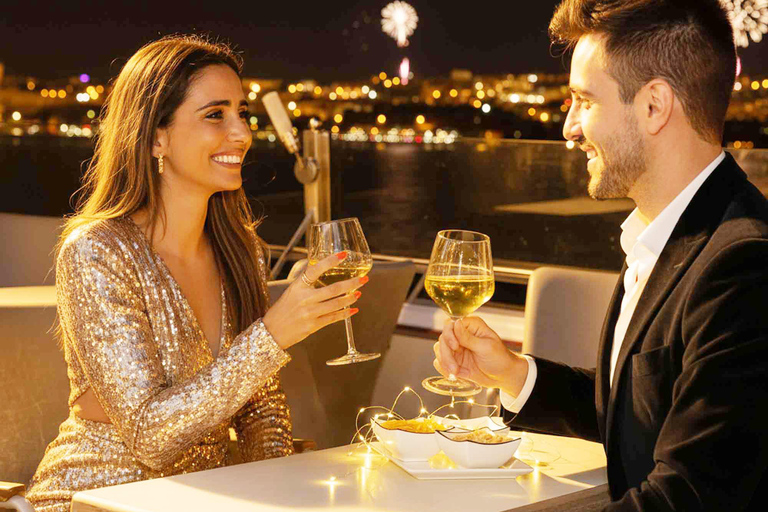 Lisbon: New Year’s Eve Fireworks Cruise Champagne, Meal, DJ