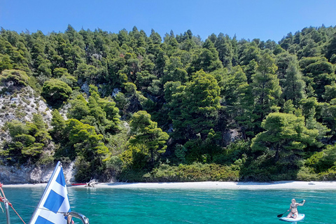 Skiathos: All-Inclusive Zeilcruise van een hele dag met lunchPrivé rondleiding