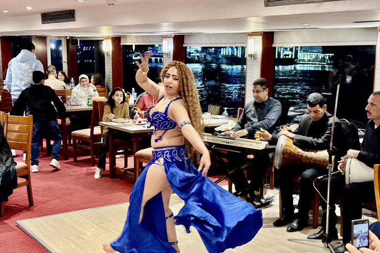 Cairo: Turquoise Prestige Nile Sunset Dinner & Show Cruise Including Transfer (Pickup & Drop-off)