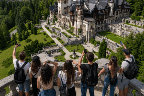 From Bucharest: Peleș and Bran Castles & Brașov Day Trip