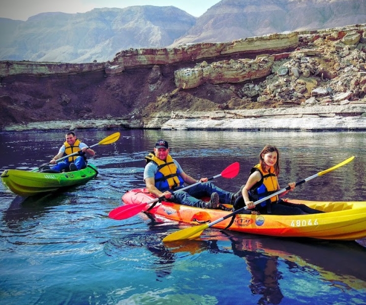 GOKEDEM adventure kayaking to deadsea sinkholes