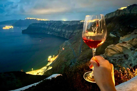 Santorini: Tour delle cantine con degustazione di vini e ciboTour al tramonto