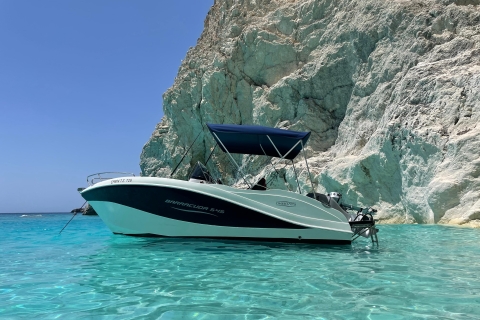 Zakynthos: Luxury Private boat trip with skipper Full day cruise - 8 hours